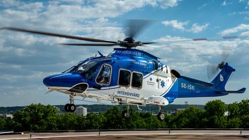 Helikopter, helikoptrar, Uppsala, intensivvård, helikopterplatta